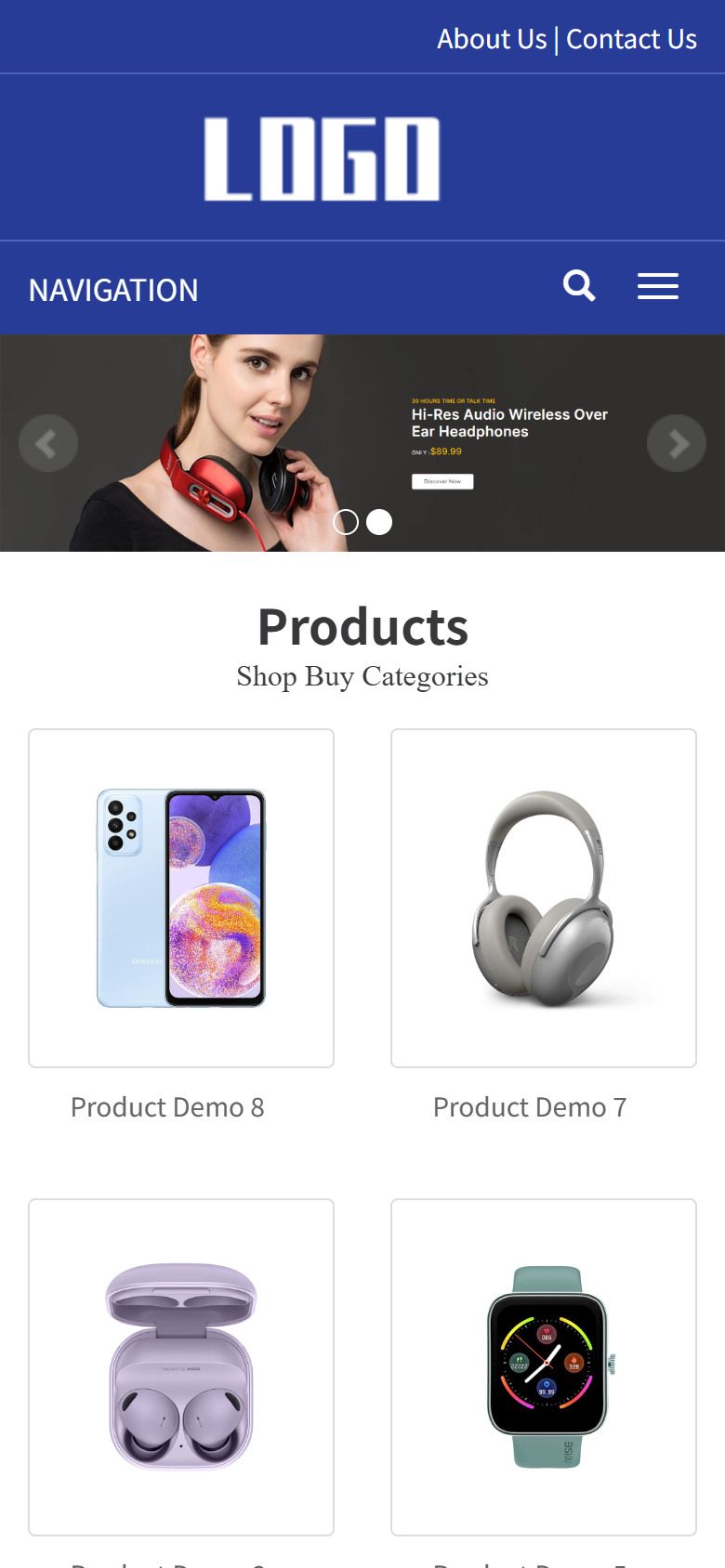 蓝色数码科技产品展示企业官网